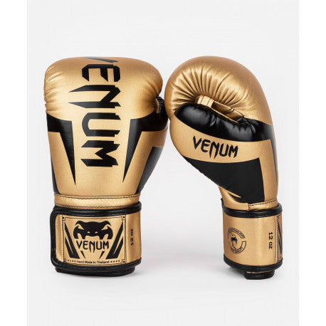 Elite Boxing Gloves - Gold/Black